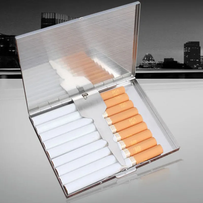 Чехол для сигарет из нержавеющей стали чехол s держатель табака карманный ящик