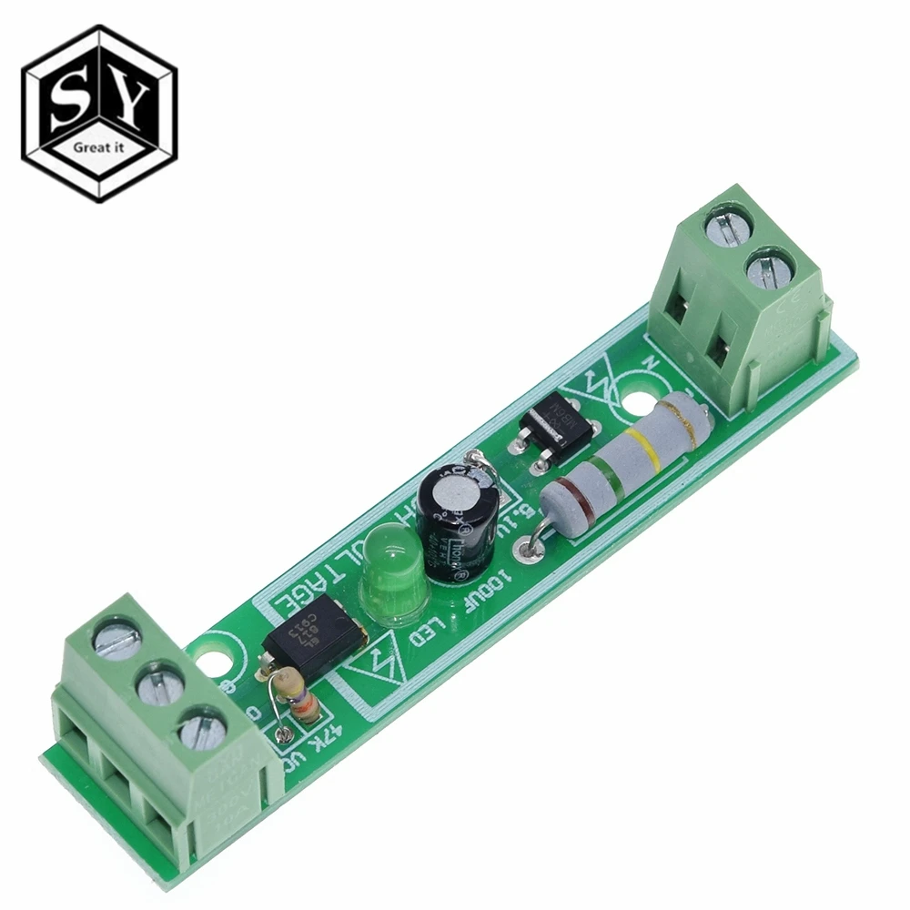 1 Bit AC 220V Optocoupler изоляционный модуль обнаружения напряжения Адаптивная плата 3 5V