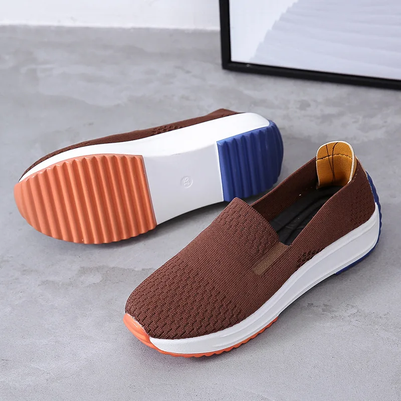 

Кроссовки женские из ткани, лоферы, повседневная спортивная обувь, плоская подошва, большой размер, 2021