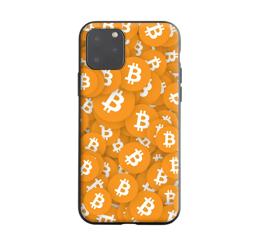 BTC Биткоин силиконовый чехол для Apple iPhone 12 11 Pro XS X XR Max 8 7 6S 6 Plus SE 5S|Бамперы| |