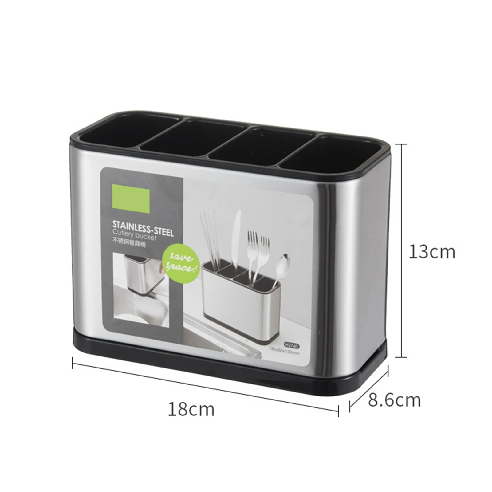 

Stainless Steel Chopstick Holder Drain Cutlery Storage Bucket Stainless Steel Cutlery Storage Bucket