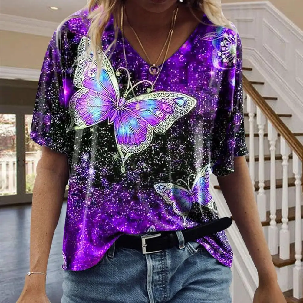 

Women Casual Short Sleeve O Neck T Shirt Summer Vintage Top Plus Oversized 3xl Tee Tops Female Shirt Loose Casual Ladies Si N3q3