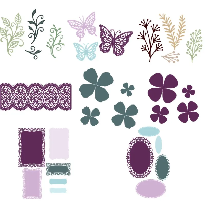 Венок винтажные кружевные Бабочки металлические Вырубные штампы 2019 Новые