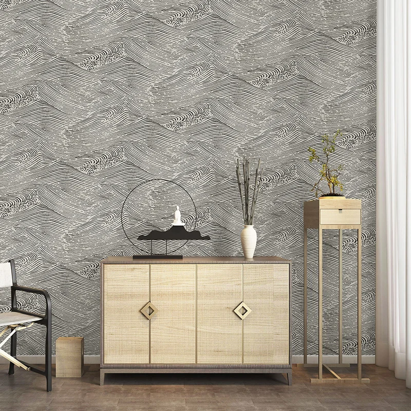 Китайская настенная бумага Абстрактные Волны благоприятные облака