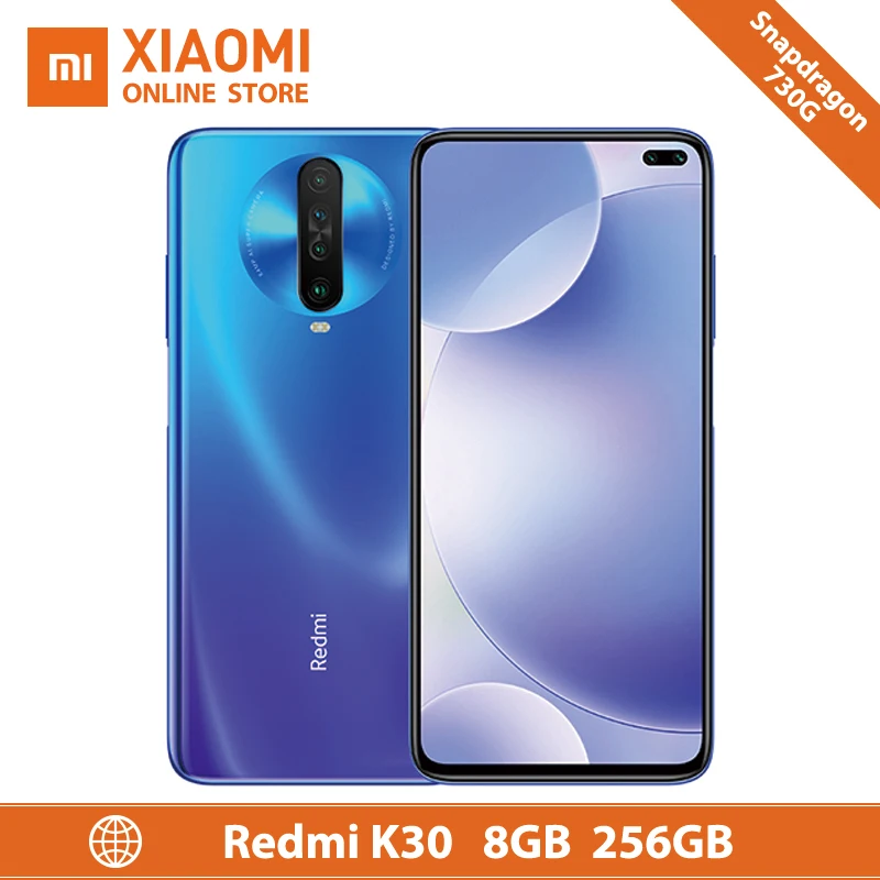 Мобильный телефон Xiaomi Redmi K30, 8 ГБ, 256 ГБ, 4G, Восьмиядерный процессор Snapdragon 730G, 6,67 дюйма, 4500 мАч, 64 мп+ 20 МП, шесть камер, NFC, смартфон