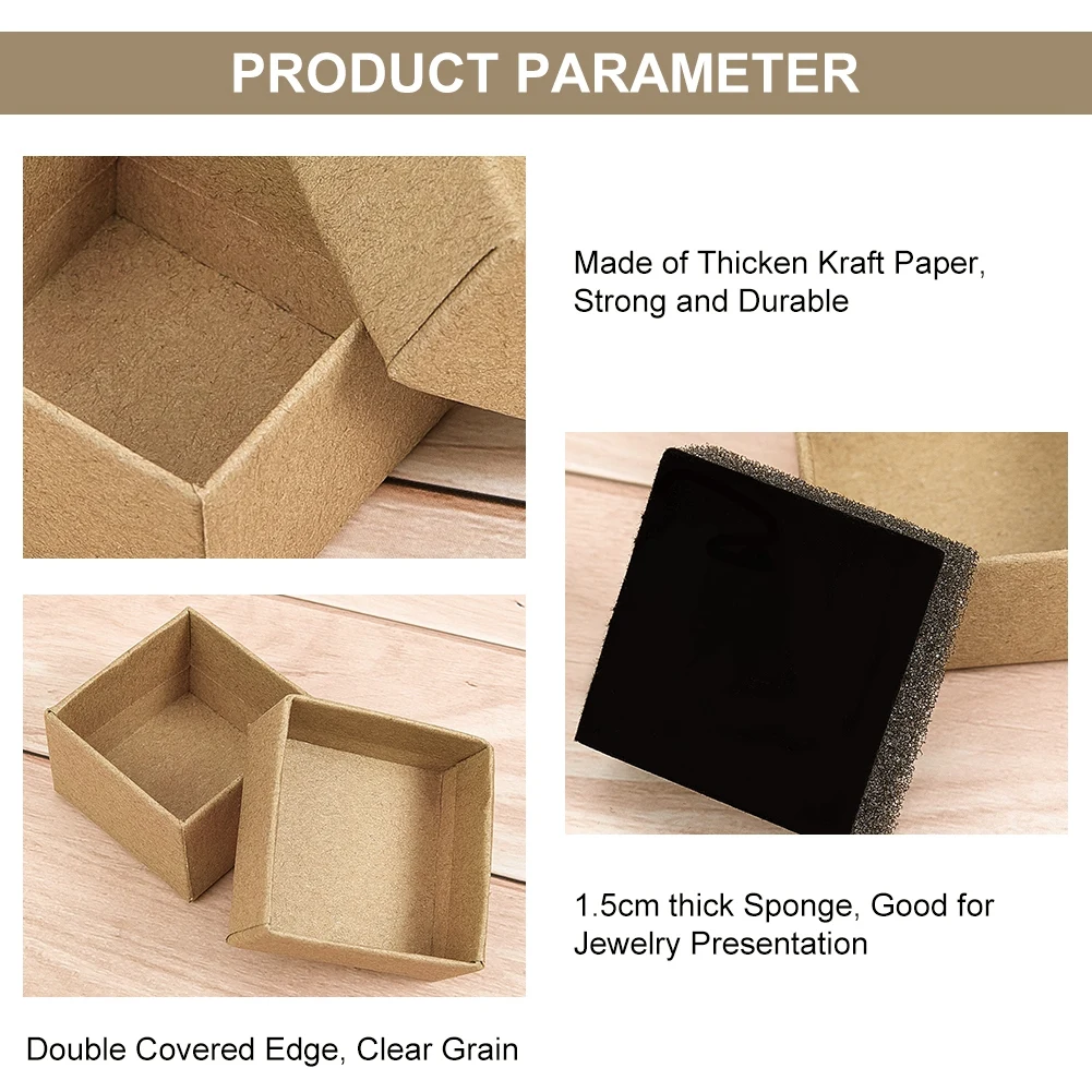 Крафт-губка заполненная прямоугольная квадратная картонная бумага набор