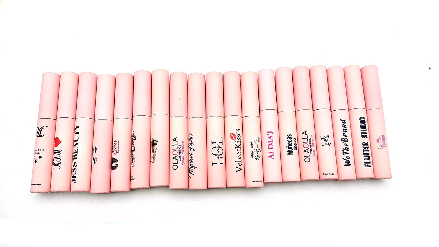 Пользовательский розовый клей для ресниц в бутылке частная этикетка латексный