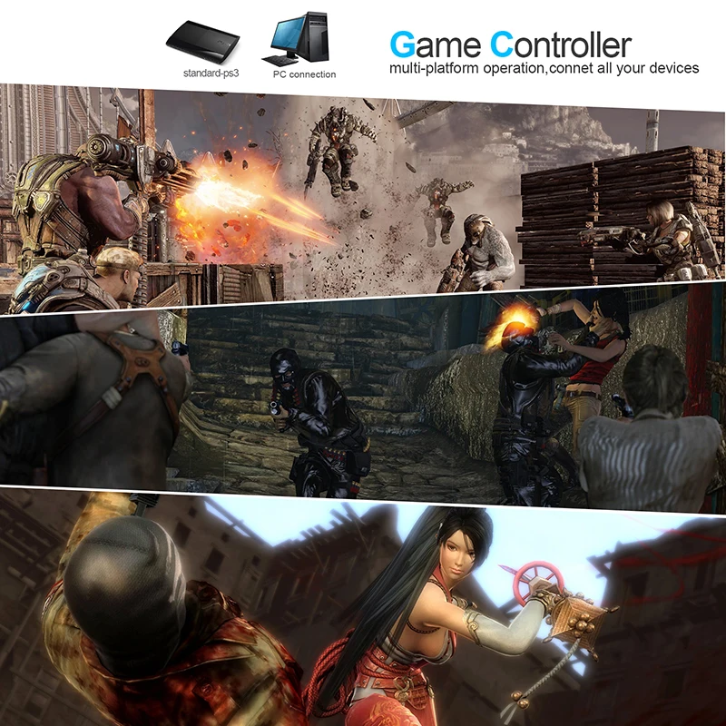 Беспроводной геймпад для PS3 контроллер консоли джойстика USB ПК Dualshock джойстик