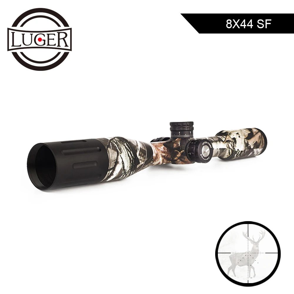 Оптический прицел LUGER 8X44 компактный для винтовки подъем фиксация ветра наружный