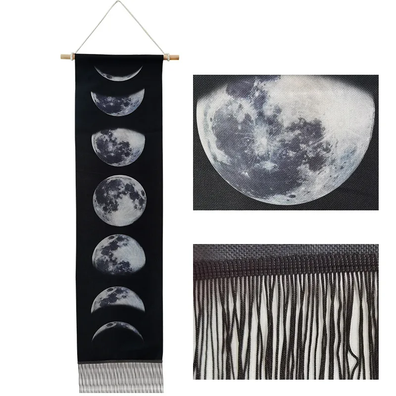 Lunar Eclipse Cycle Moon Wall Hanging Room Carpet Dorm Tapestries Art Home Decoration Accessories | Дом и сад