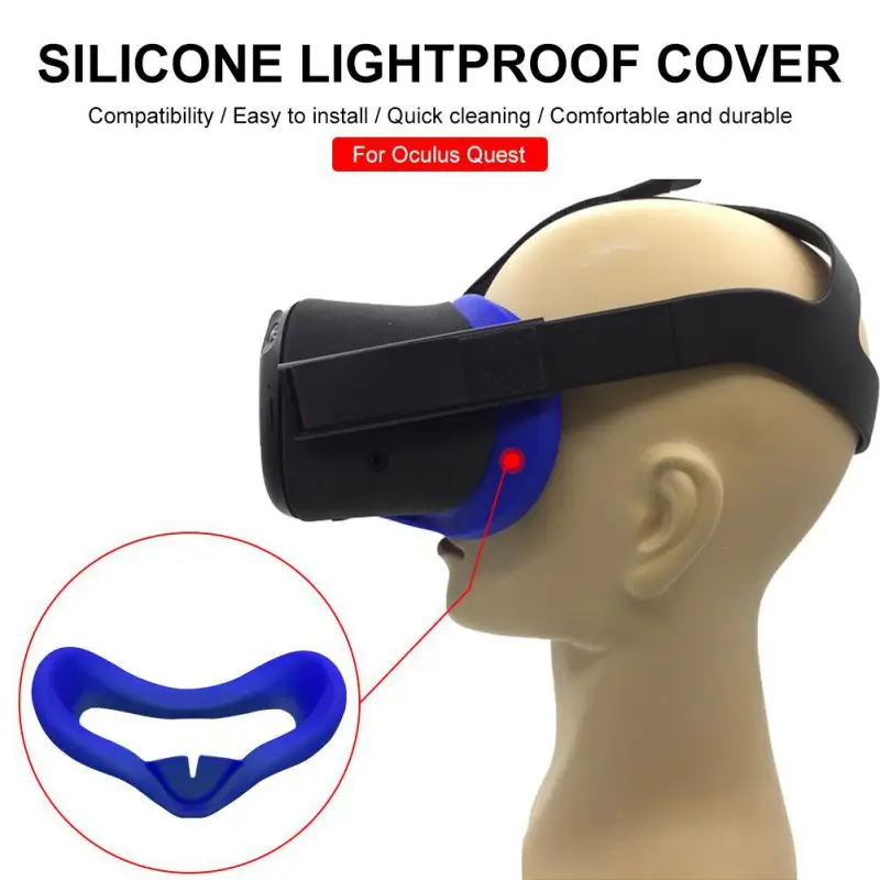 Мягкая силиконовая маска для глаз против пота чехол Oculus Quest VR очки унисекс