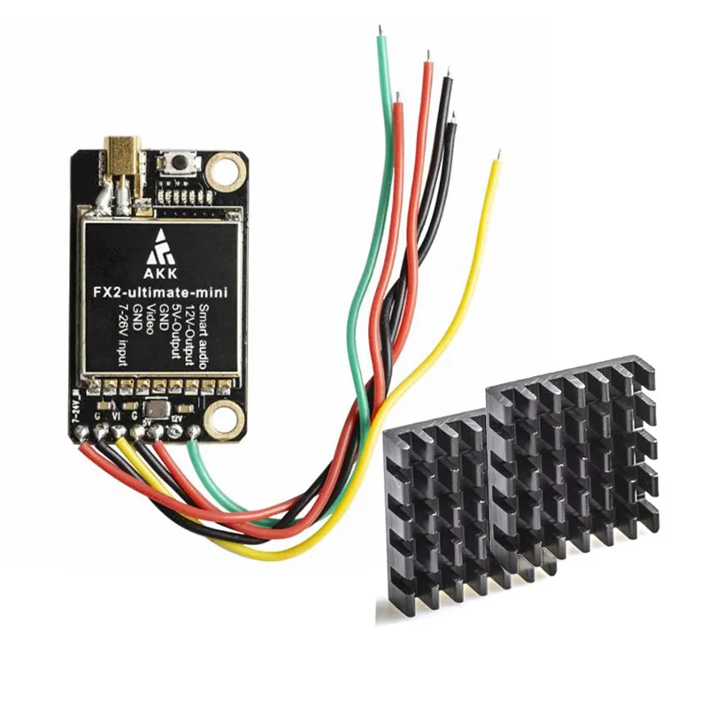 AKK FX2 Mini International 5,8 GHz 40CH 25 mW/200 mW/600 mW/1000 mW переключаемый передатчик FPV Для беспилотного квадрокоптера с радиатором