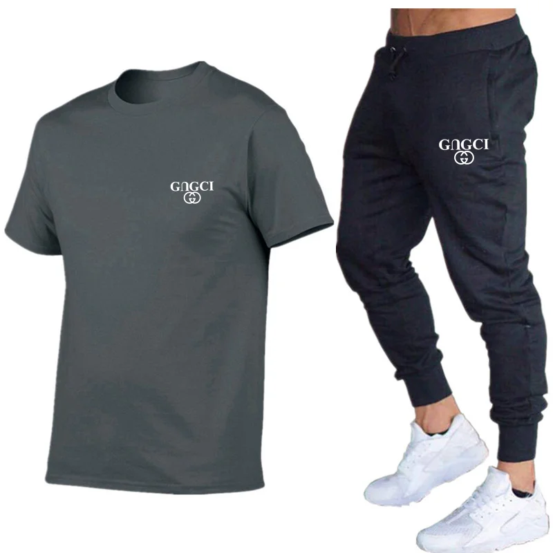 

Shi casual summer sports suit men's two suit T shirt brand sportswear sportswear sportswear