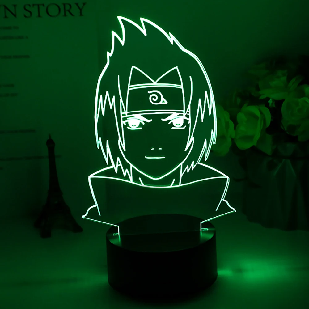 Sasuke Uchiha дизайн лица детский Ночной светильник светодиодный сенсорный датчик Usb