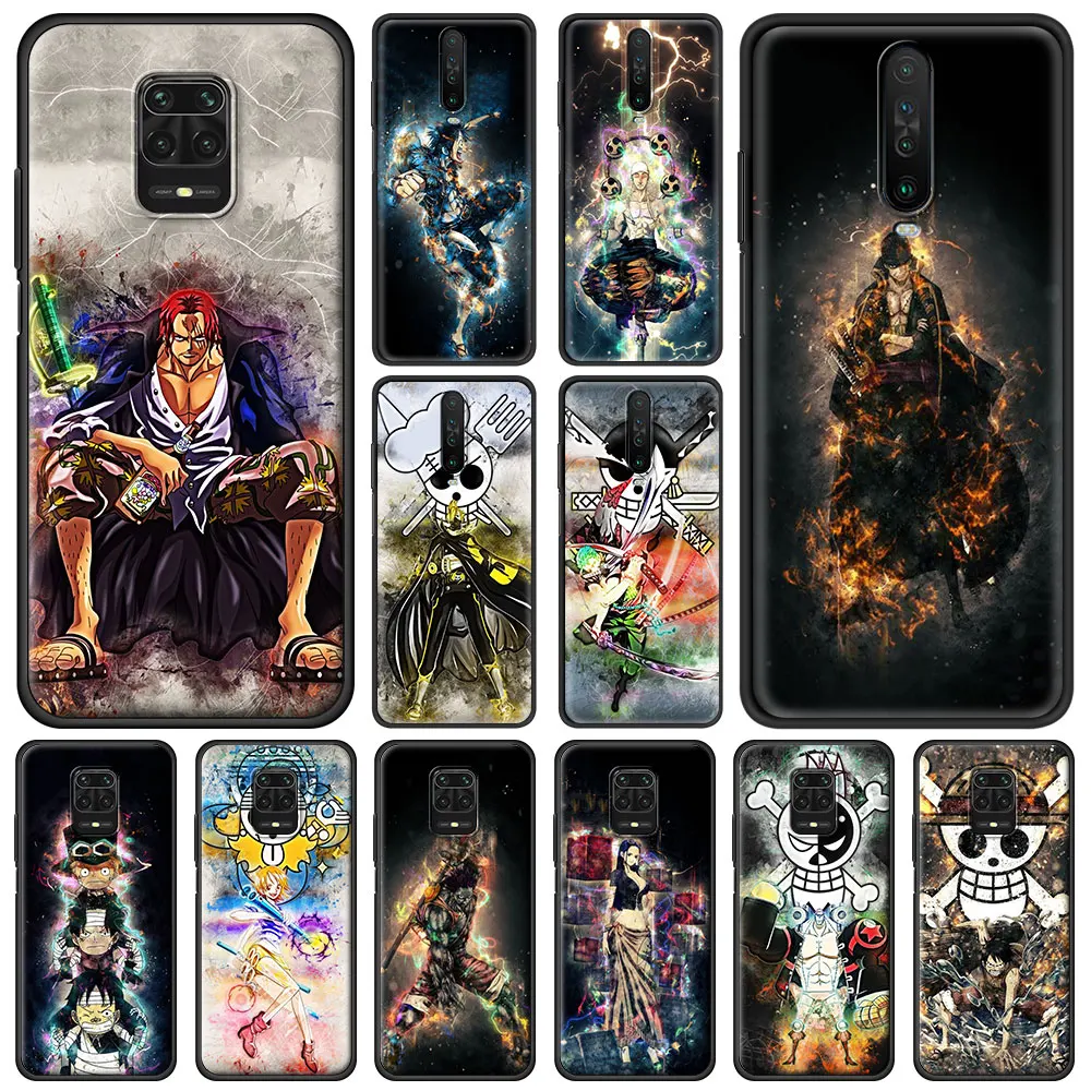 

O-One-P-Piece-D-Luffy-Anime-Japan Phone Case For Xiaomi Redmi Note 9S 9 8 10 Pro 7 8T 9C 9A 8A K40 Soft Black Cover Couqe Capa