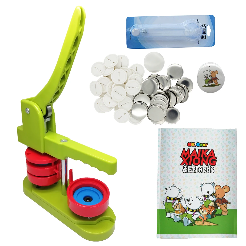 

Muti-color Installation-Free button maker 58mm size pin badge making ideal choice for kid's gift educational toys for student