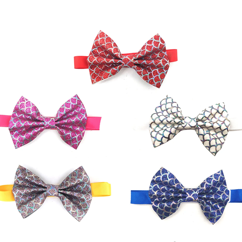 1 шт в рождественском стиле фоновая декорация Уход за лошадьми аксессуары сверкающих симпатичная собака-щенок галстук-бабочка для кота для средних и больших собак вечерние лук галстук питомец Сделано в Китае