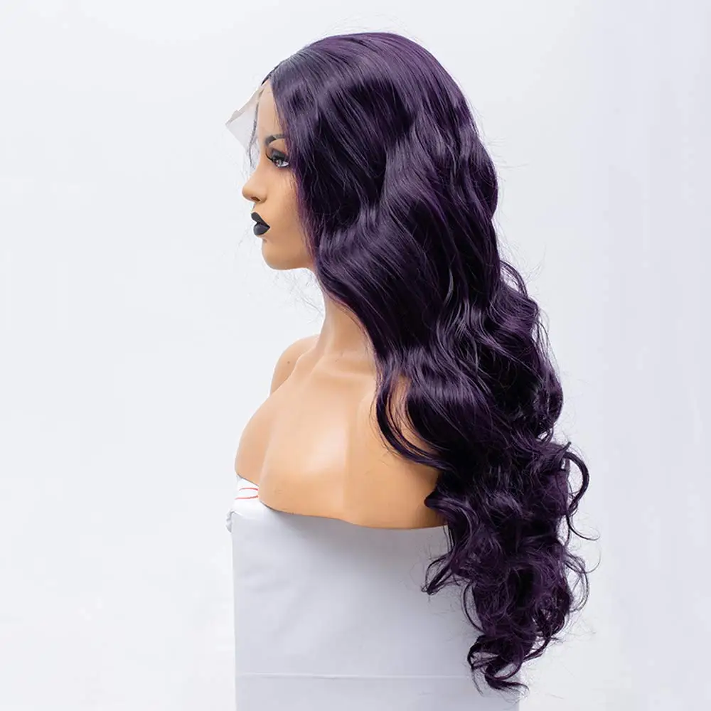 Женский парик из синтетического кружева Charisma темно фиолетовый термостойкий с