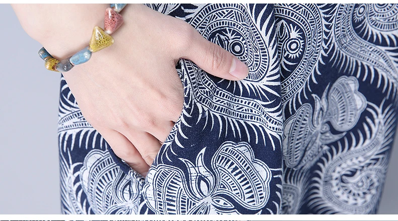 Женская обувь в национальном стиле из хлопка и льна Платья для женщин