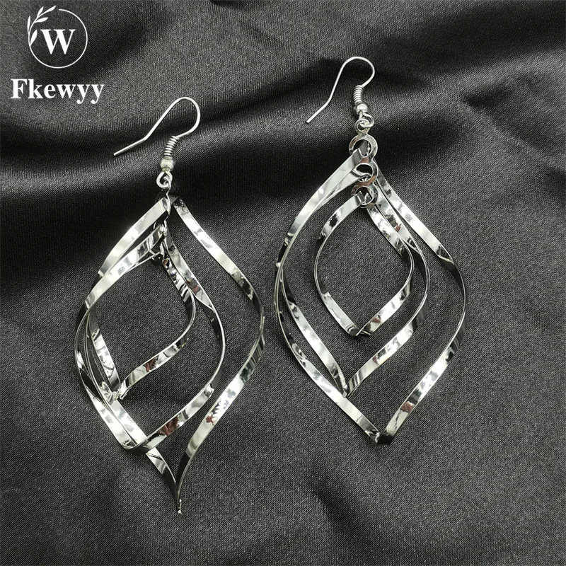 

Fkewyy Gothic Earrings For Women Luxury Jewelry Fashion Geometry Gold Plated Earring Gothic Accessories Jewelry Dangle Earrings