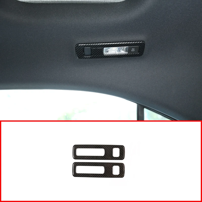 2 шт. Автомобильная задняя лампа для чтения рамка отделка из углеродного волокна