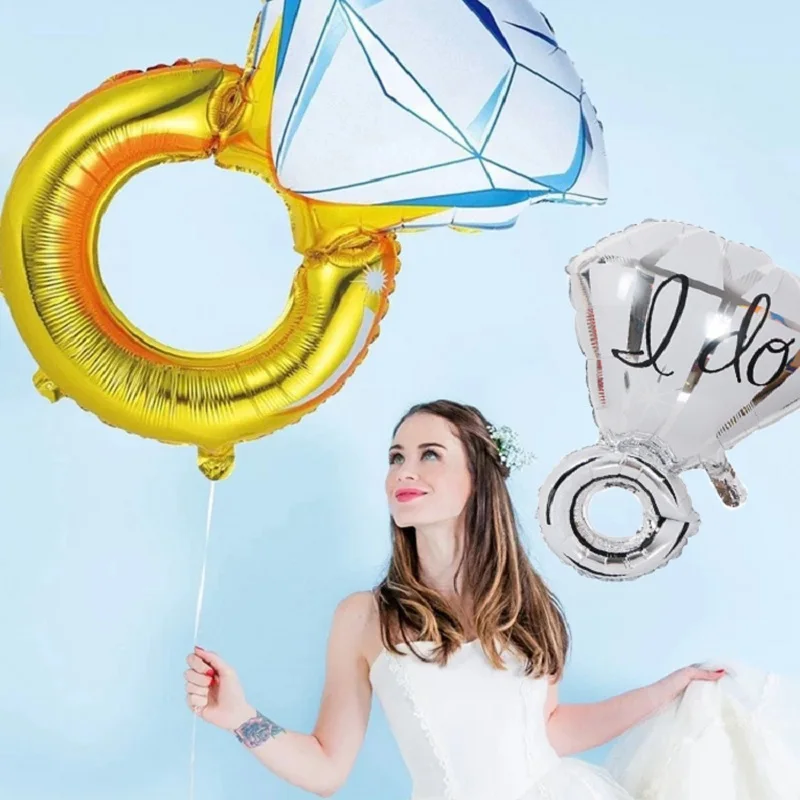 1 шт. кольцо с бриллиантом Фольга воздушные шары в виде жениха и невесты Свадебные