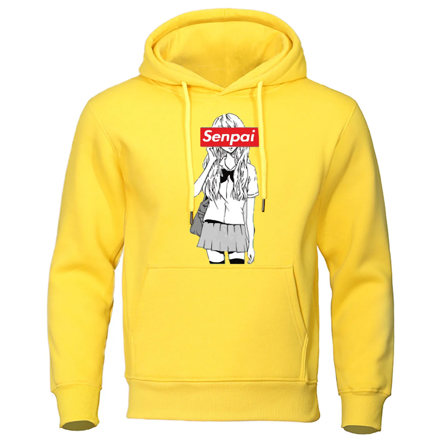 Свитшот с принтом девушки Сэмпай Осень-зима мужские толстовки уличная одежда