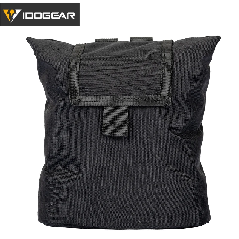 Black IDOGEAR складной Молл дампа мешок Журнал Падение Мешок утилизации мешок Охота страйкбол сумки 3551 - Color: Black