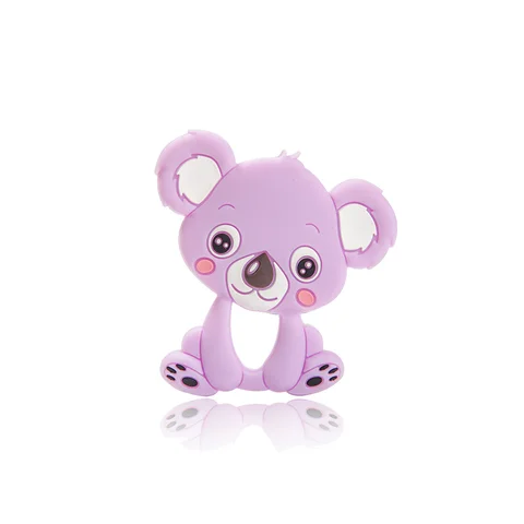 Силиконовая подвеска Cute-Idea животное коала, 1 шт., с рисунком из мультфильма, для детей, жевательный прорезыватель, цепочка с соской, детская игрушка