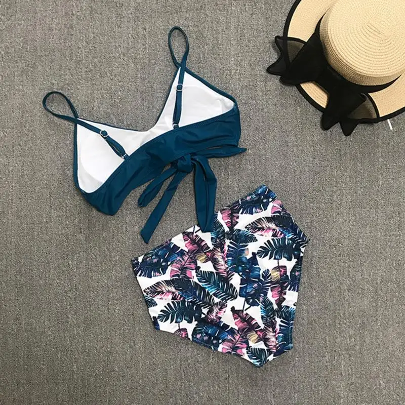 

2021 Woman Swimwear Sexy Leopard High Waist Bikini Women Bathing Suits Floral Plus Size Swimming Suit Female Bather Swimsuits