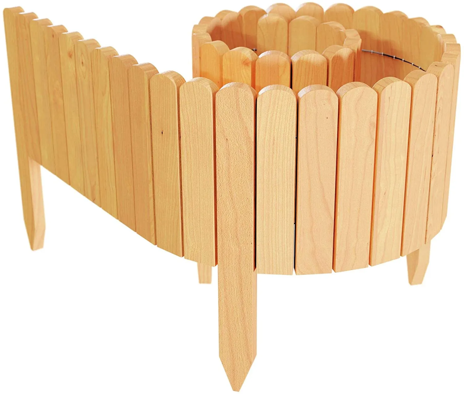

Garden Fence Log Roll Border As Easy Plug-in Fence Plantas Naturales Fencing, Trellis & Gates Gardening