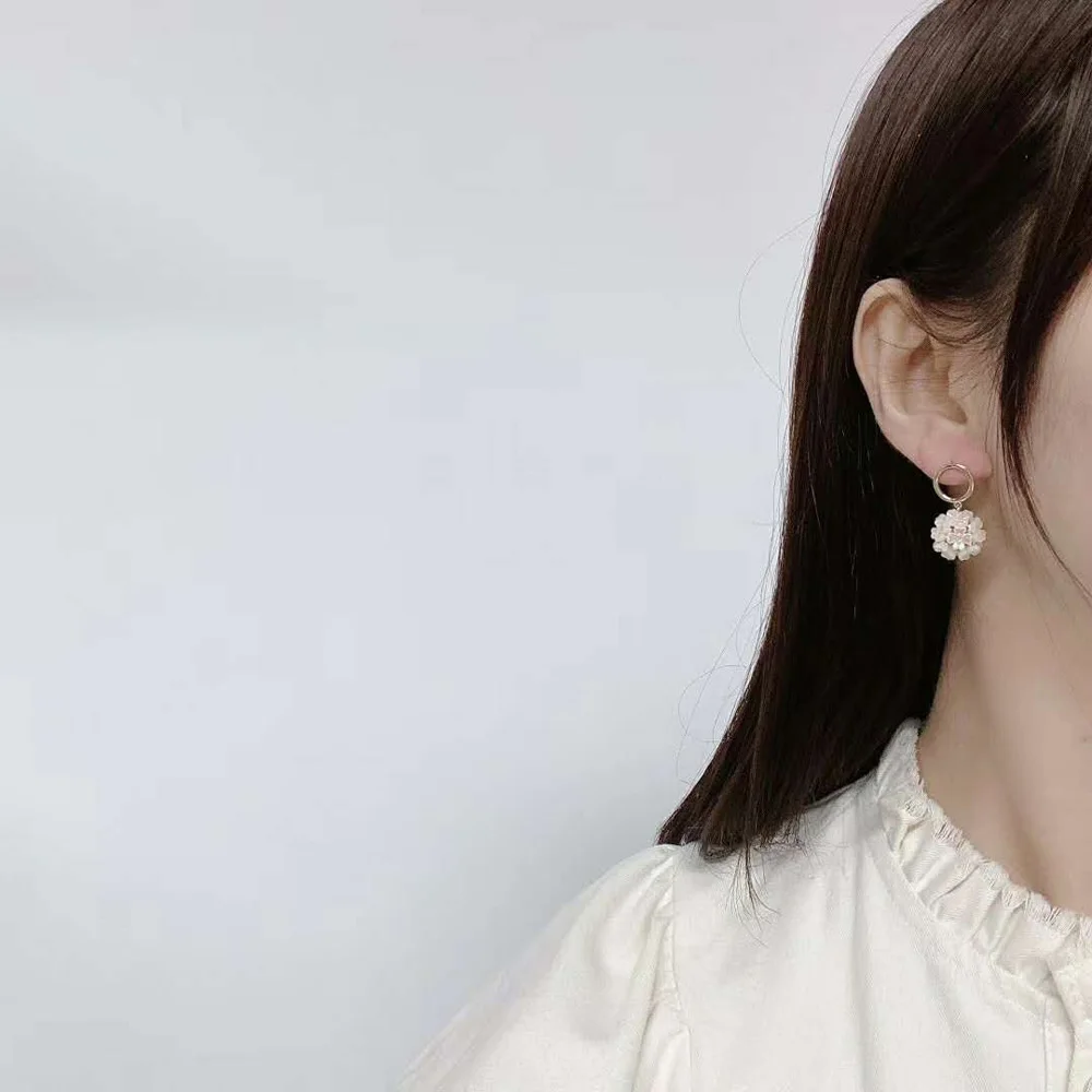 

Flower Earrings For Women Korean Fashion Jewelry Acessories Wholesale S925 Pin High Quality