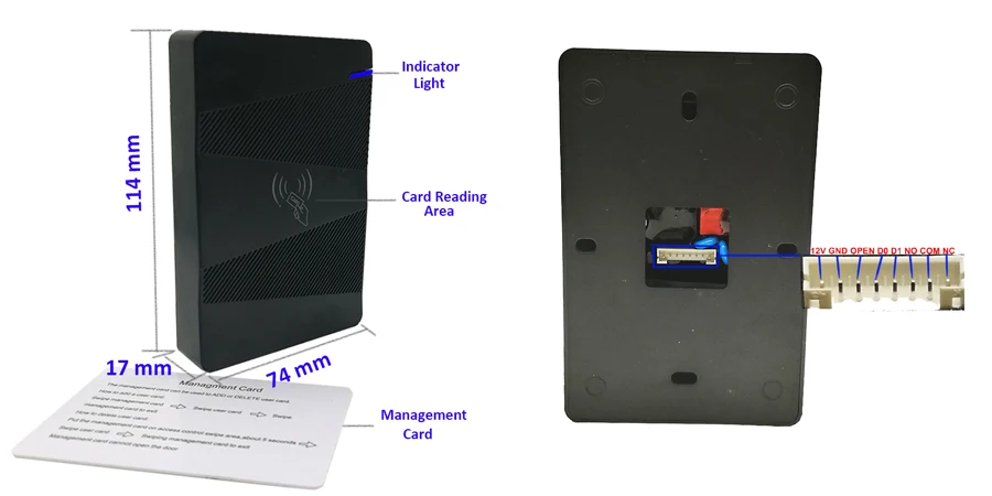 Водонепроницаемый 125 кГц Открыватель двери безопасности двери Rfid Контроль доступа с 15000 пользователей RFID система контроля допуска к двери