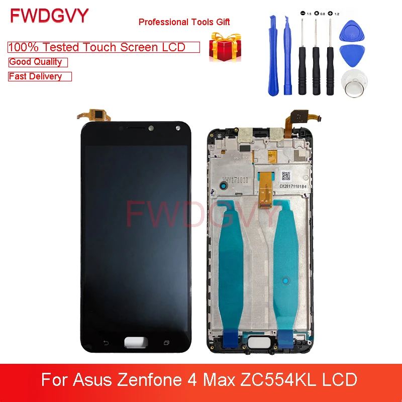 

ЖК-дисплей 5,5 дюйма для ASUS Zenfone 4 Max ZC554KL, сенсорный экран с дигитайзером в сборе для Zenfone 4 Max, ZC554KL, X00ID, X00IS, Lcds