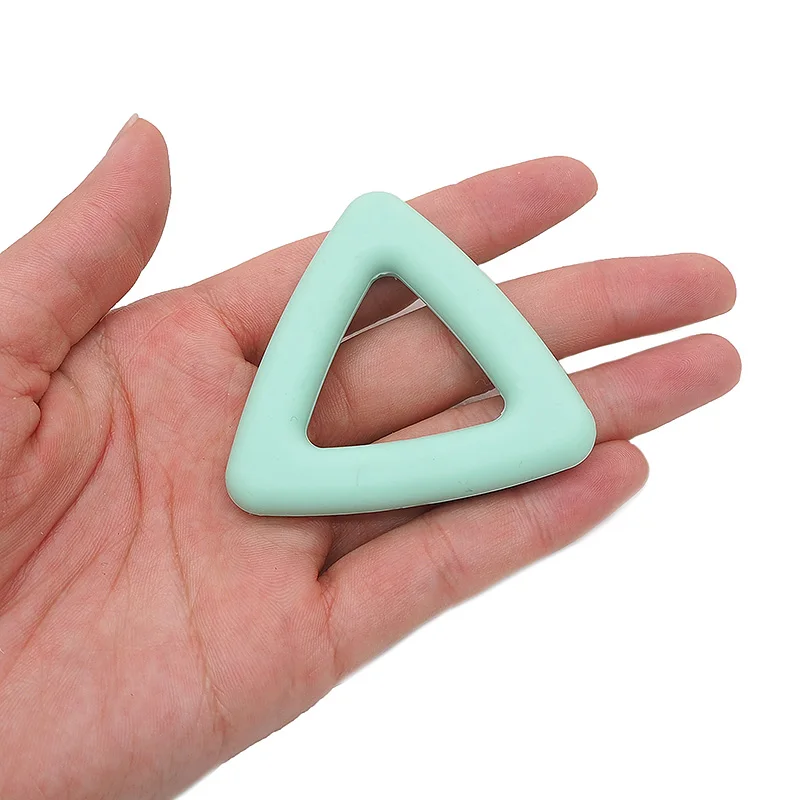 Chenkai 10 шт. силиконовые треугольные бусины для прорезывания зубов сделай сам Соска