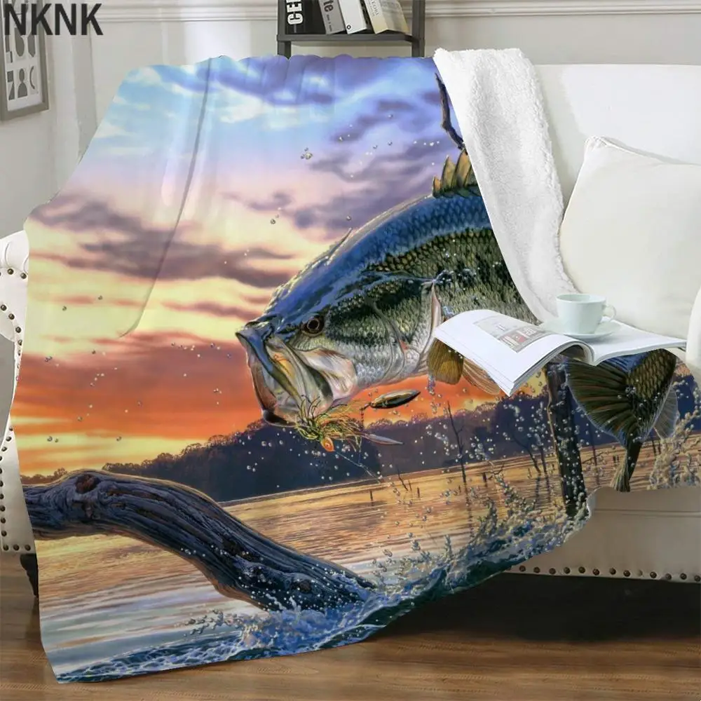 

NKNK одеяло «рыбий хвост» Тропическое покрывало для кровати, океан. Одеяла для кровати, тунец, 3D принт животных, постельное белье, плед шерпа, о...