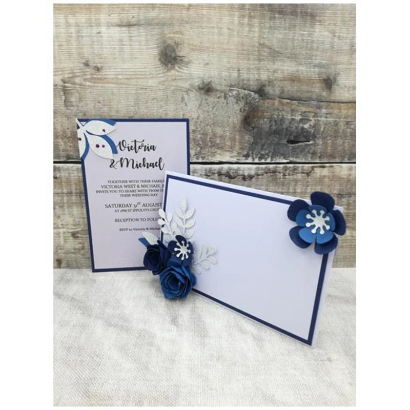 Открывающийся конверт с узором листьев + металлические высекальные штампы для