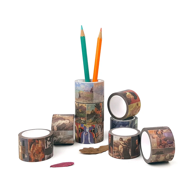 Винтаж Ван Гог набор декоративного скотча васи маскировки Скрапбукинг Декоративные наклейки пуля журнал стационарный пастельный клей канцелярские принадлежности