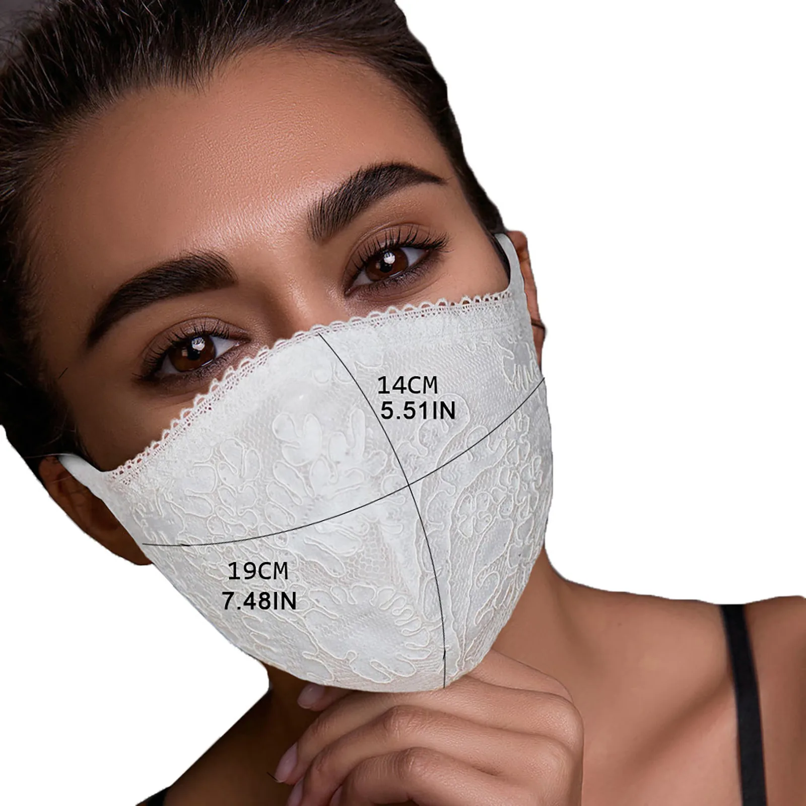 Маска для лица Женская кружевная многоразовая моющаяся 1 шт. | Тематическая