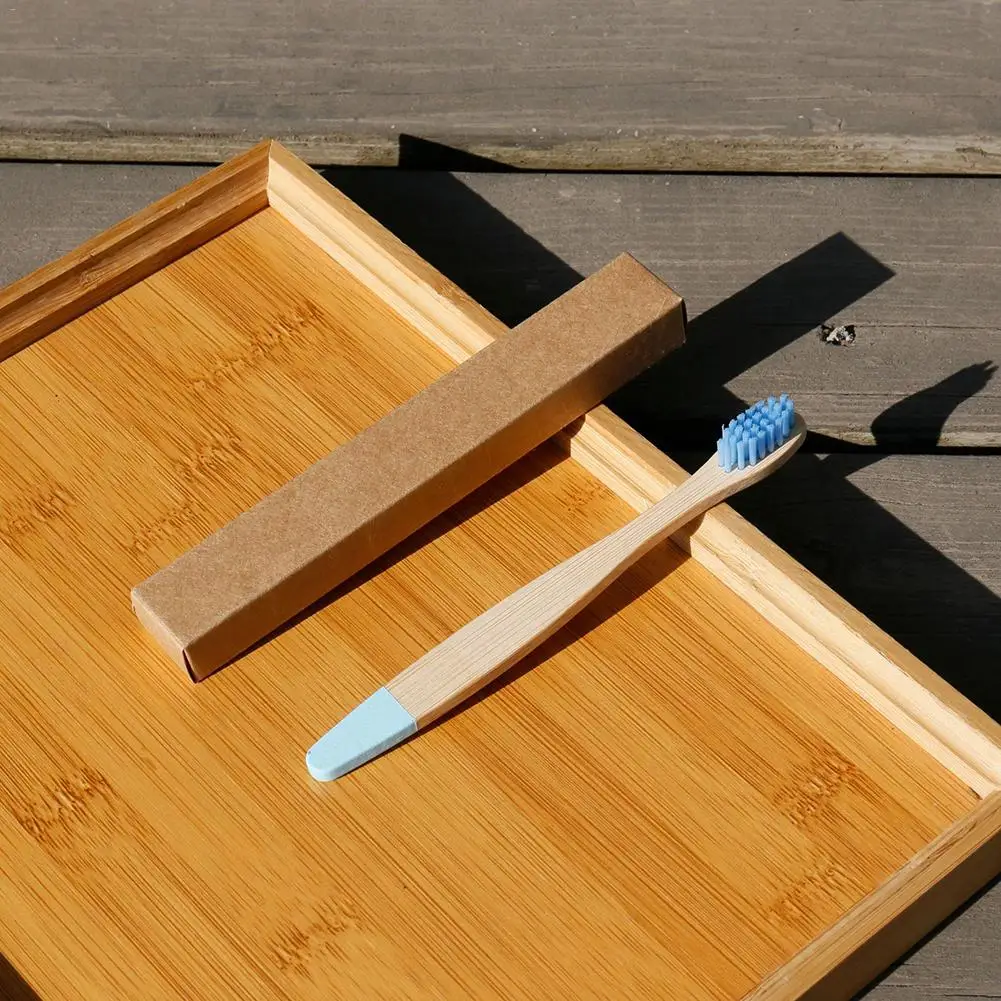 Зубная щетка из натурального бамбука 10 шт. экологически чистая низкоуглеродная