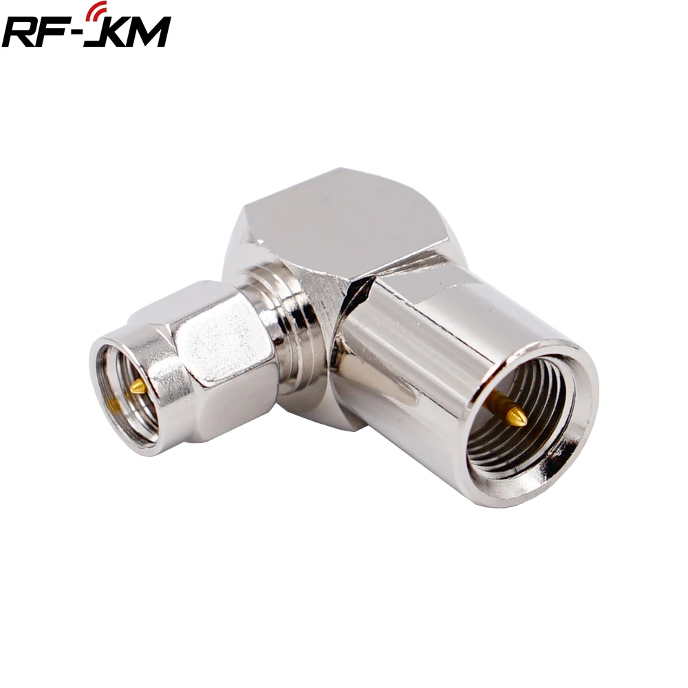

2pcs RF SMA Male to FME Male Plug Right Angle Connector high quality Pure copper Adapter