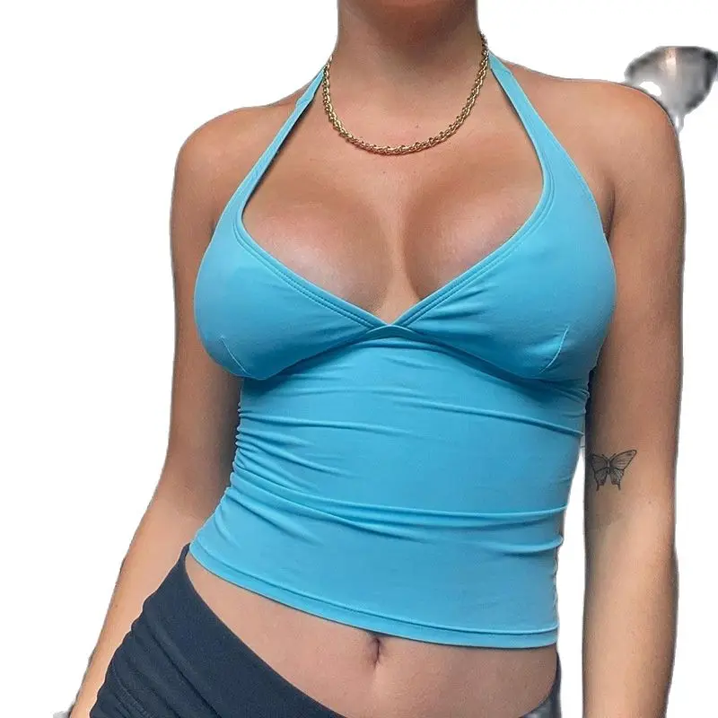 

Duena Sexy Off Shoulder Top Ladies 2021 Club Party Outfits Sheath Pure Sleeveless Bare Back Sexi Women Summer Crop Top