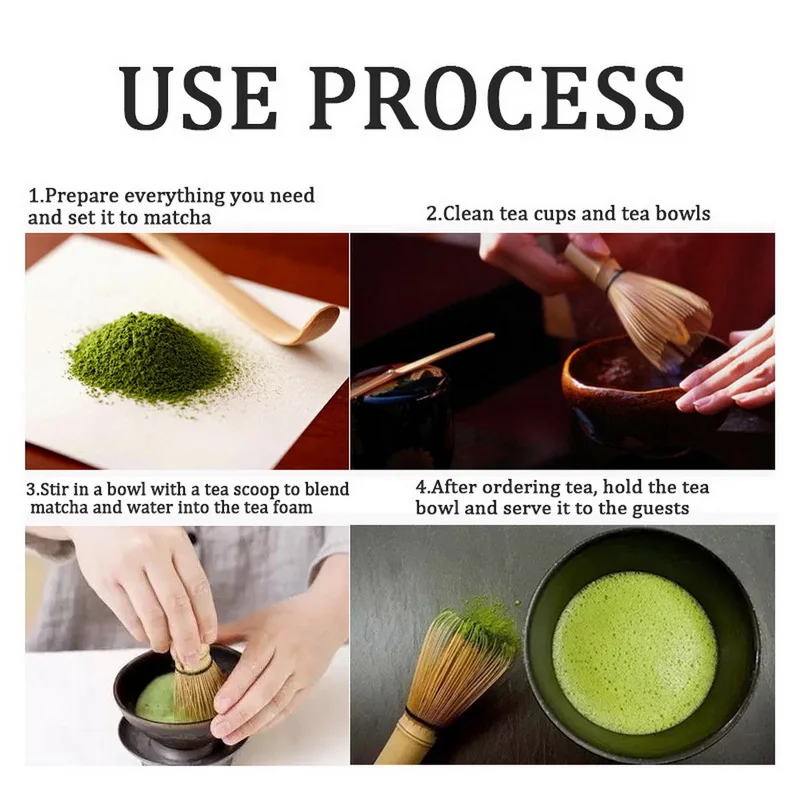 Бамбуковая кожа точечный зеленый чай чайный порошок японская церемония