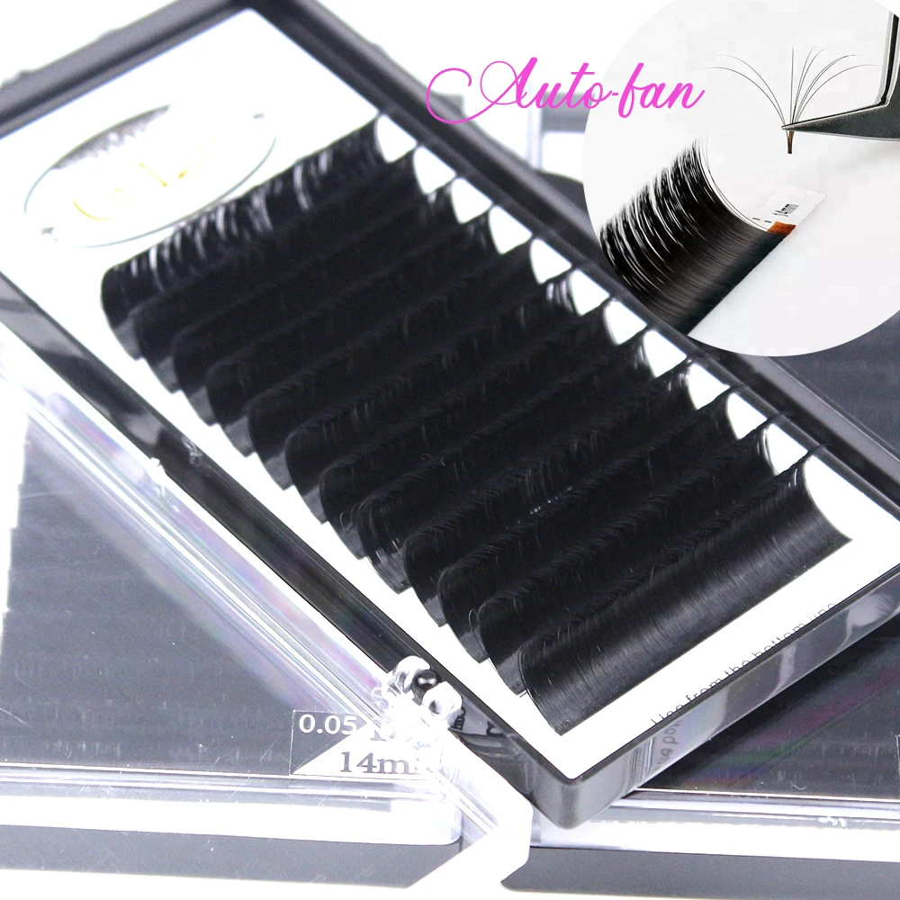 

Elyco easy fan volume eyelashes extensions wholesale one second blooming lash extensions fast fansilk russian volume lashes