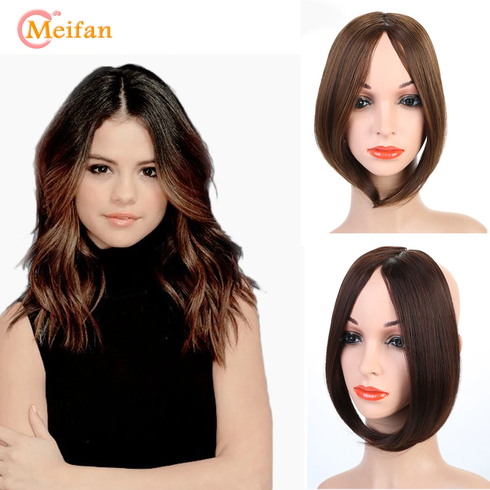 Высокотемпературные волосы MEIFAN из синтетического волокна искусственные прямые