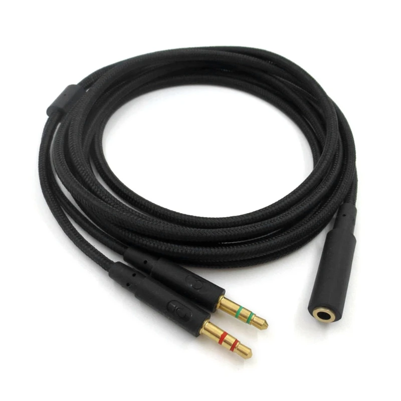 3 5 мм 2 в 1 игровая гарнитура аудио-удлинитель для HyperX Cloud II/Alpha-/Cloud Flight/Core наушники
