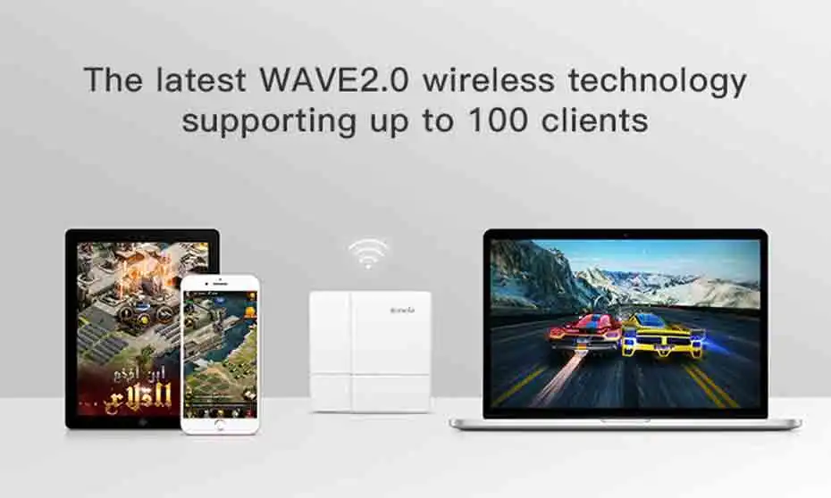 Tenda i24 беспроводной AP гигабитный двухдиапазонный AC1200 Wave 2 гигабитная точка доступа Wifi клиент-AP, до 500 м2 охват/100 станций