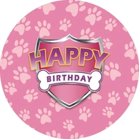 funnytree curtain dog round background circle backdrop covers 1st birthday baby shower party photozone photography photocall