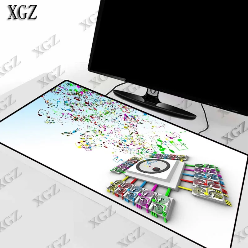 Большой игровой коврик для мыши XGZ Music DJ Противоскользящий компьютерной из