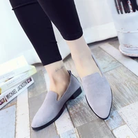 spring new solid color pointed wild fashion low heeled thick heel work shoes overshoes womens single shoes tide scoop shoes